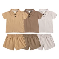 yg 2022 new summer childrens boys short sleeved cotton suit boys casual shorts t shirt 2 piece set