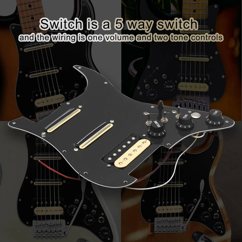 Электрическая гитара SSH-Coil Split Pickguard 2 Mini Humbucker + 1Humbucke тихий переключатель