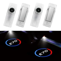 2pcs led car door welcome light automobile external accessories for bmw x5 logo e70 model auto hd projector lamp