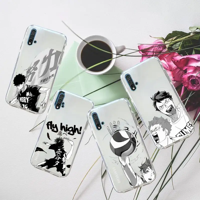 

Haikyuu Oya Volleyball anime Phone Case Transparent for Huawei honor P mate Y 20 30 40 10 8 5 6 7 9 i x c pro lite prime smart