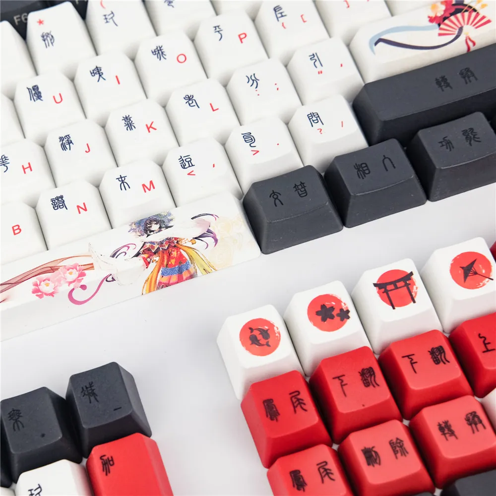 

Колпачки для ключей Пекинской оперы, колпачки для ключей PBT, сублимационная механическая клавиатура, колпачки для ключей OEM, индивидуальный ...