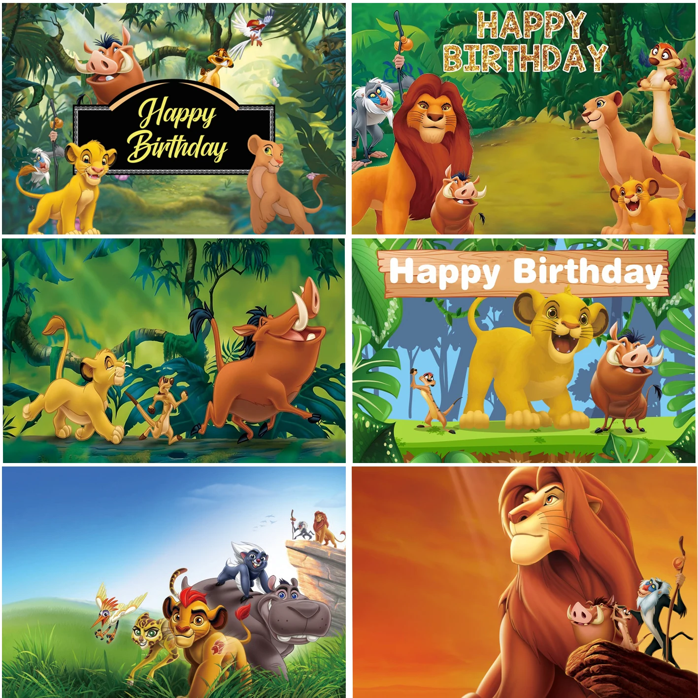 

Disney Lion King Simba Forest Jungle Baby Shower Animal Boy Happy Birthday Party Photography Backgrounds Banner Decor Backdrops