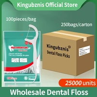 kingubznis 25000 units dental floss ex factory price wholesale toothpicks with thread clean between teeth odm customization