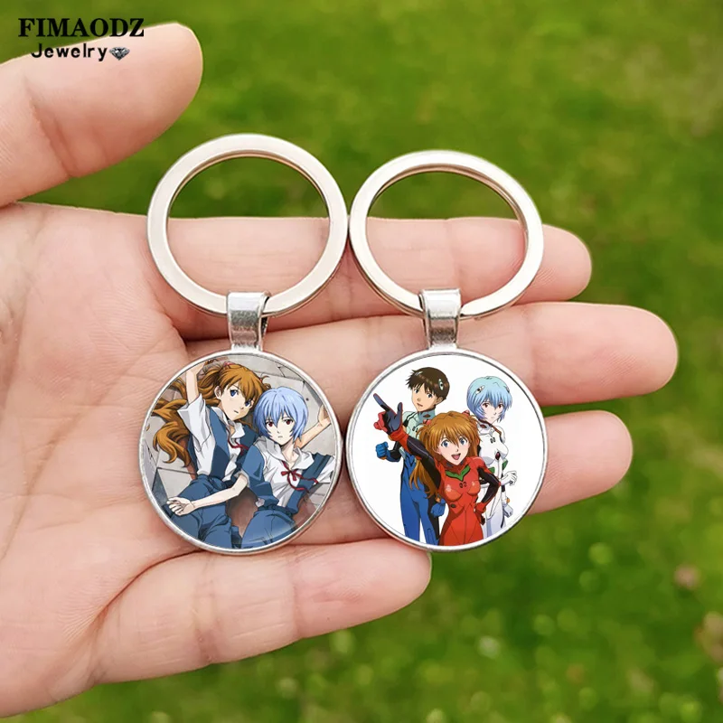 

Новинка, брелок для ключей из аниме эва под заказ, подвеска, стеклянный кабошон, брелок для ключей из сплава, брелок для ключей для мужчин и ж...