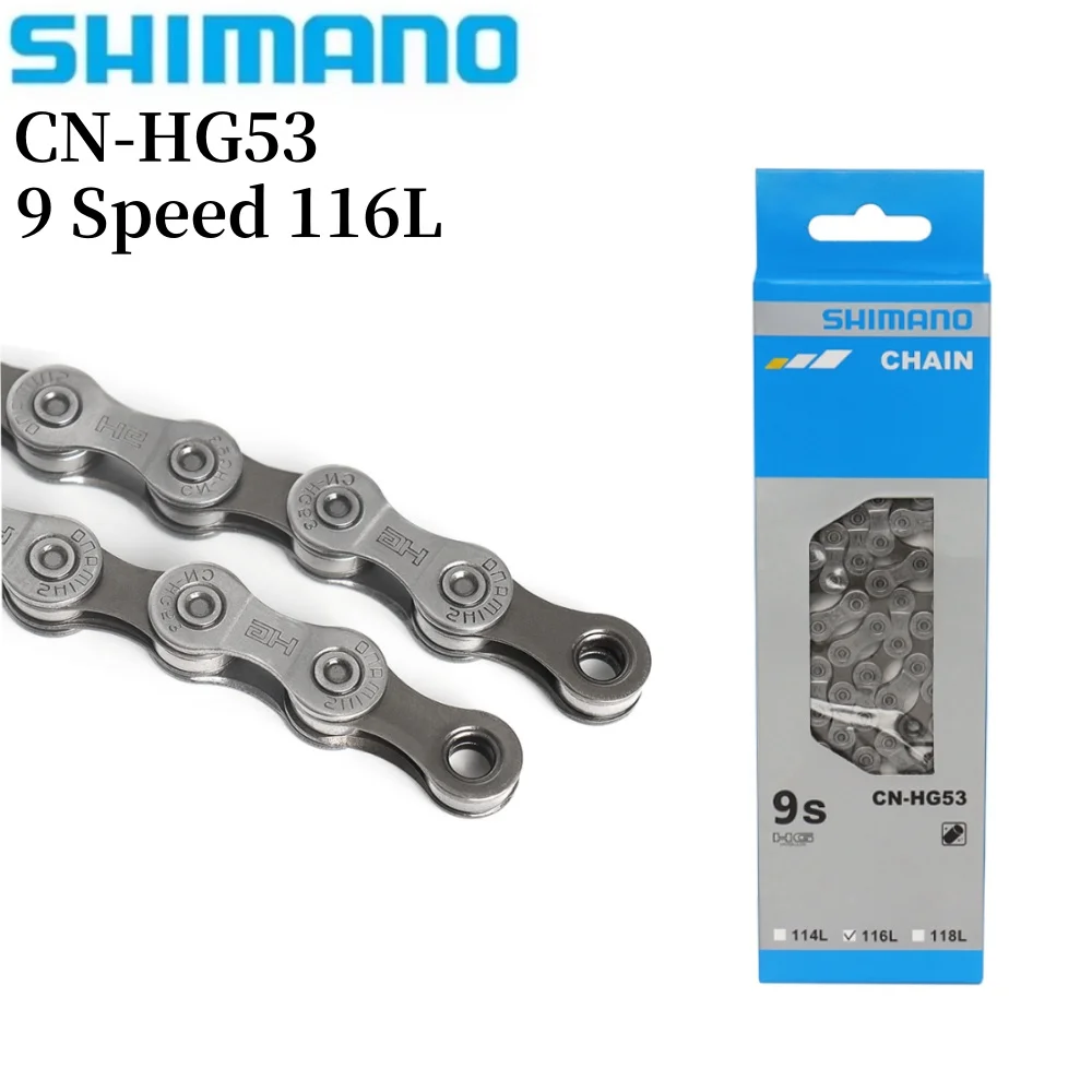 SHIMANO CN HG53 9-скоростная велосипедная цепь 9S 9V 116L звено для велосипедных цепей MTB