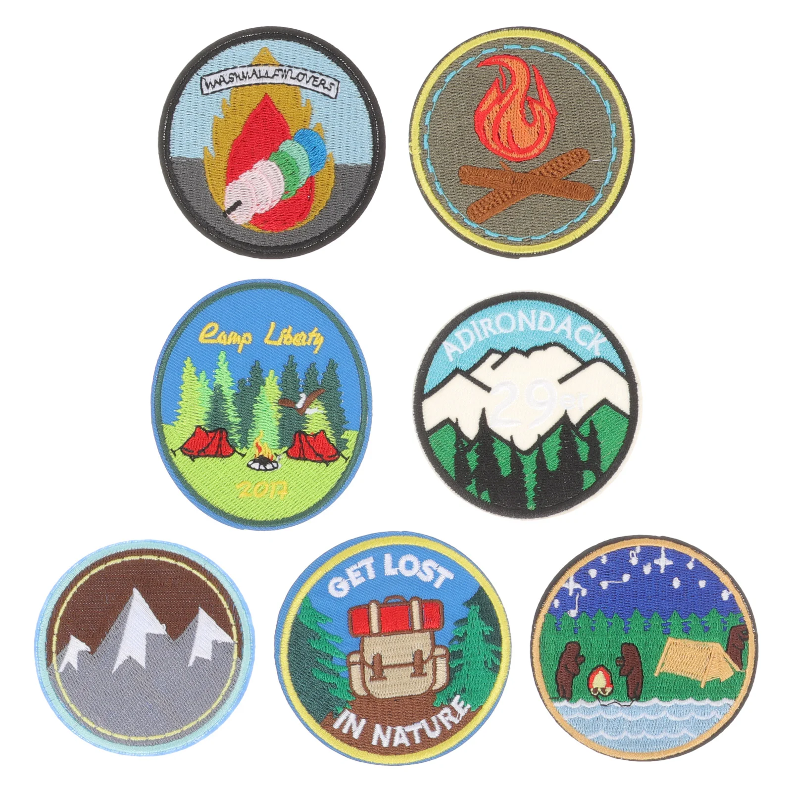 

Roundappliques Iron Clothing Sewingbackpacks Patch Embroidery Applique Decorative Diy Clothes Embroidered Dress Nature