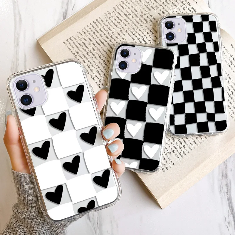 Чехол Funda для iPhone 11 корейский чехол 13 Pro Max 12 7 8 Plus 6 6S SE 2020 XR XS X S 12Mini прозрачный с