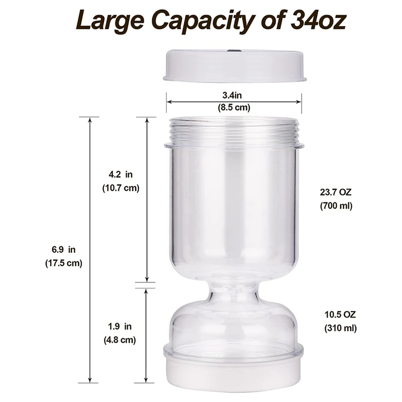 2 упаковки банка для маринованных и оливковых песочных часов с ситечком откидная