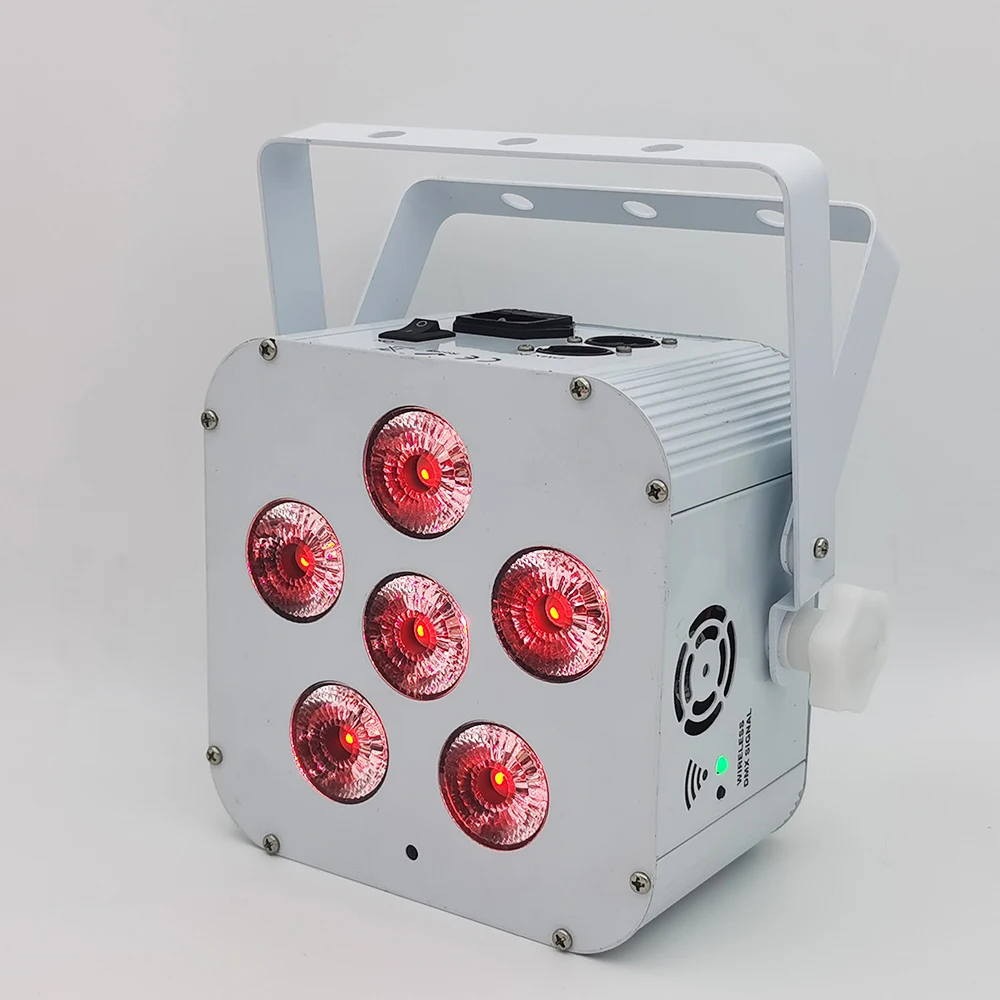 

2022 hot uplight wedding par 6X18W RGBWA+UV 6 In 1 Wifi App Control DJ Stage Light Slim Wireless Battery Flat Led Par Light