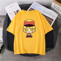 2021 cute cartoon character harajuku print t shirt neutral 14 color round neck cotton plus size short sleeved fashion daily top