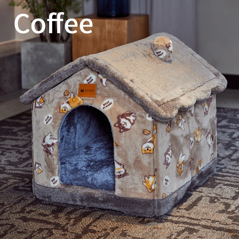 foldable dog house supplies pet cat bed washable cat bed villa sleep kennel removable nest warm enclosed cave sofa couch for pet free global shipping