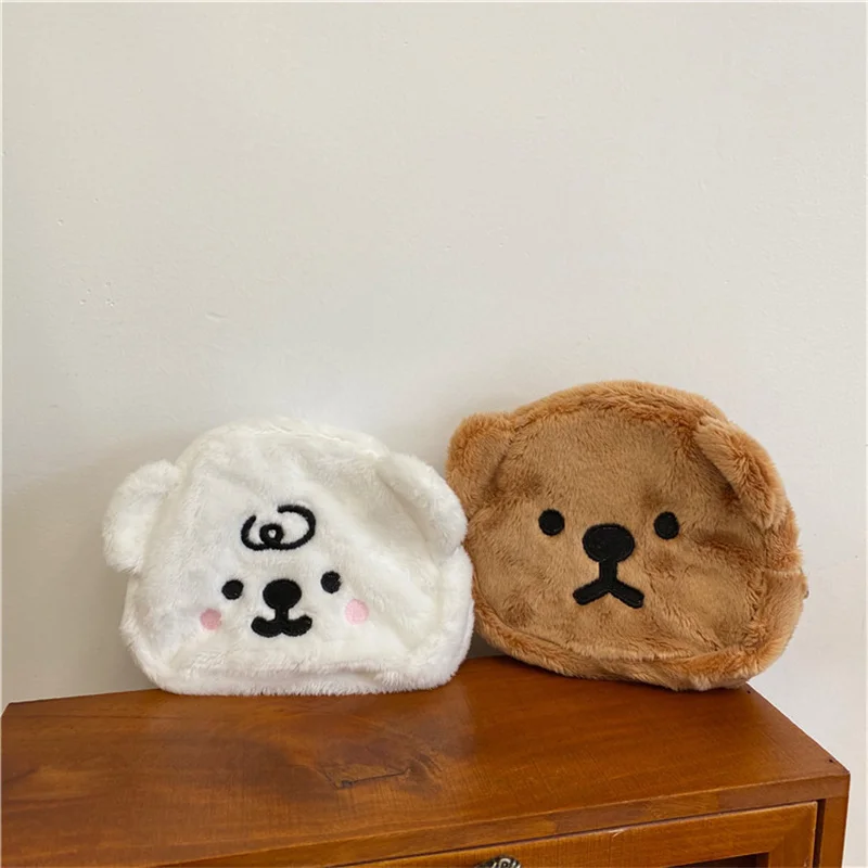 

Cartoon Bears Coin Purse Storage Bag for Girls Ins Style Plush Bears Wallet Women Accessories Coin Purse Storage Bags Femme Gift