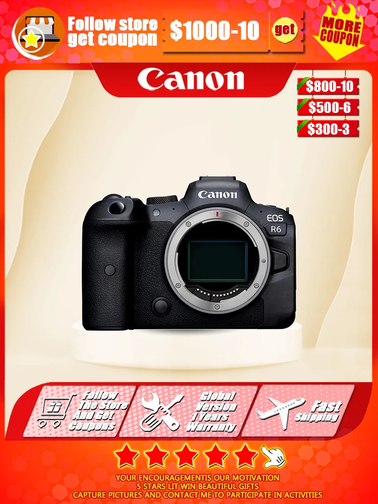 

NEW Canon Camera Canon EOS R6 Full-Frame Mirrorless Camera Digital Camera Professional 4K Video Camera