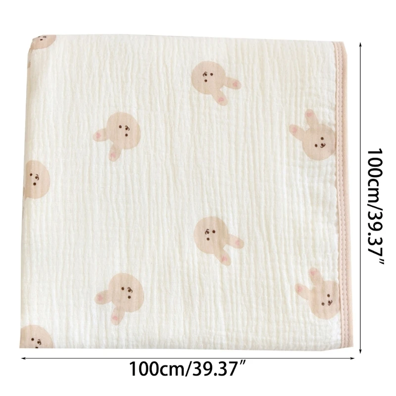 

Swaddle Blanket 4-layer Baby Cotton Bath Towel Cartoon Infant Bedding Accessory