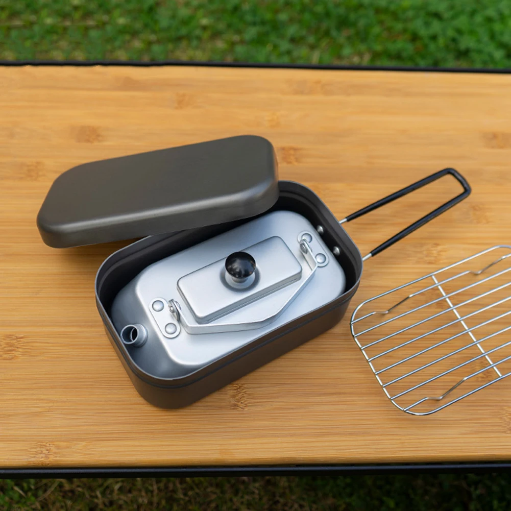 

Portable Camping Boiling Water Pot Aluminum Alloy Boil Water Kettle with Handle Outdoor Cookware for Hiking Fishing Picnic