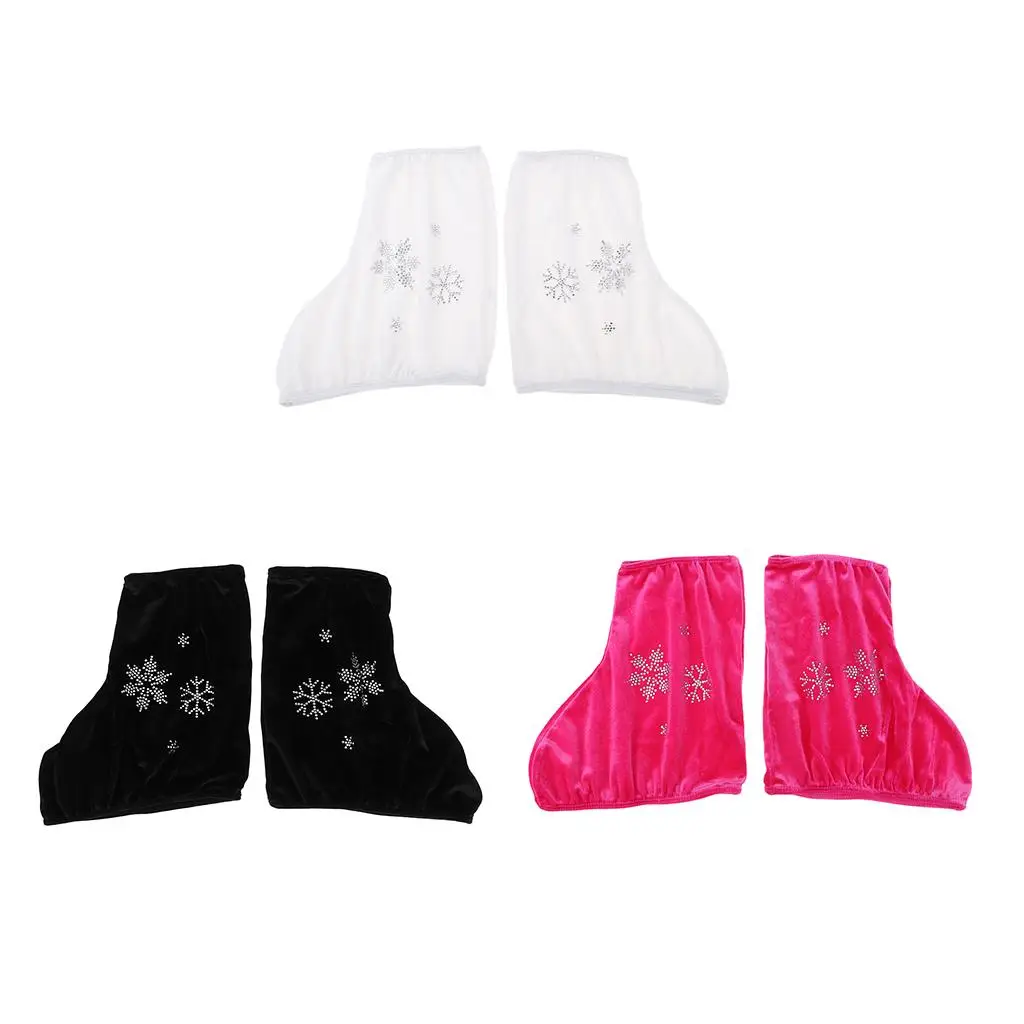 

2pcs Ice Skate Boot Covers Protector for Figure Skating Velvet