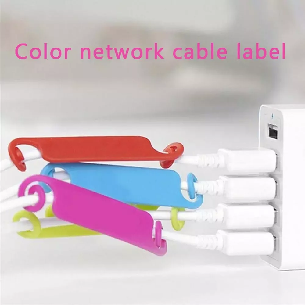 

10 PCS Cable Protector Writable Network Cable Label Data Cable Tag Power Cord Finishing Label Card Solid Phone Accessories