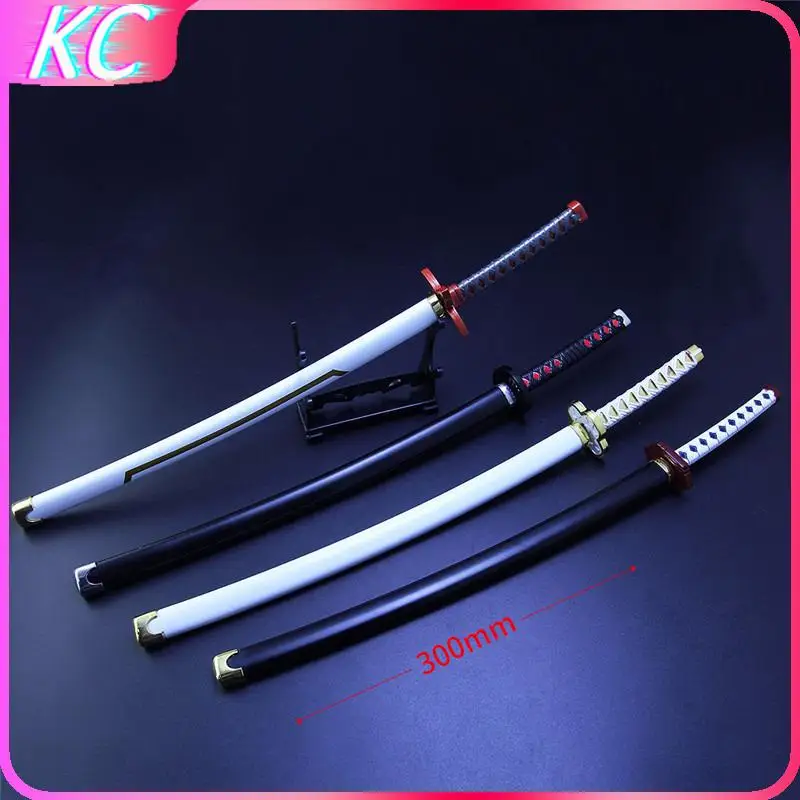

30cm Anime Demon Slayer Agatsuma Zenitsu Kamado Tanjirou Weapon Metal Weapons Katana Collection Model Toy Cosplay Props Kid Gift
