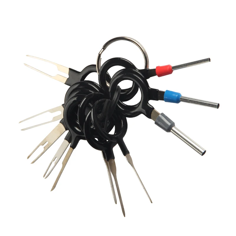 11 шт., ручные инструменты для удаления автомобильных терминалов, обжимной разъем для электрической проводки, комплект для извлечения ключей, съемники автомобильных вилок