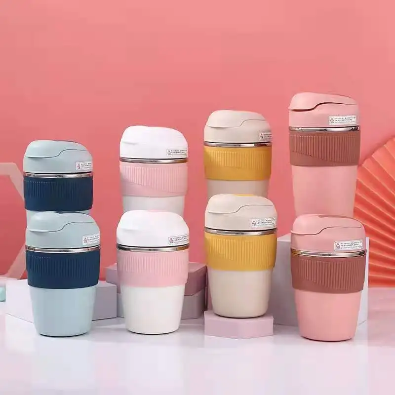 

350ml 480ml Stainless Steel Thermal Coffee Mug Straw Thermos Cafe Cup Leak-Proof Insulated Water Bottle Travel Office Drinkware