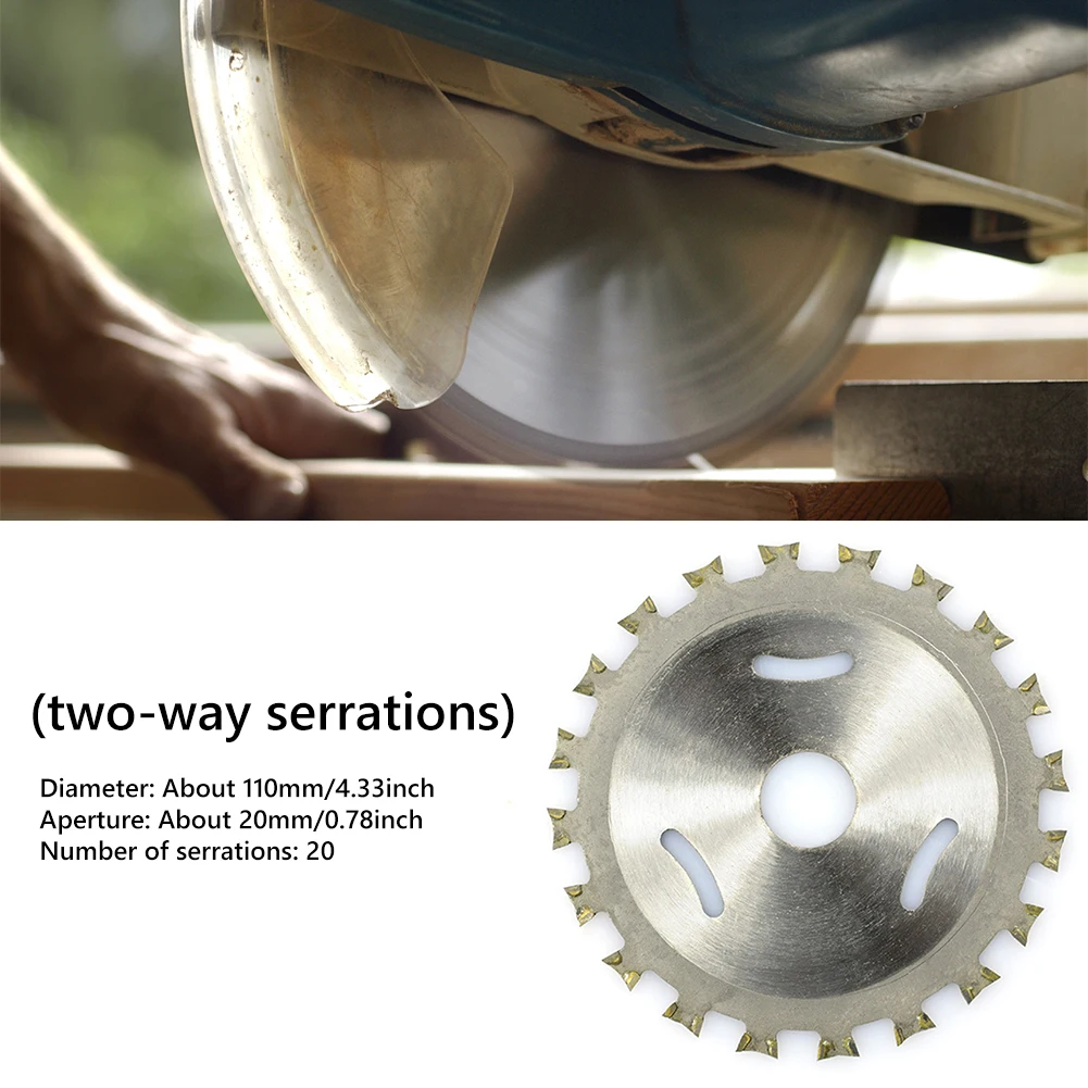 

Professional 20 Tooth Wood Cutting Disc Wear-resistant Two-way Tooth Circular Saw Blade High Efficiency for Woodworking Supplies