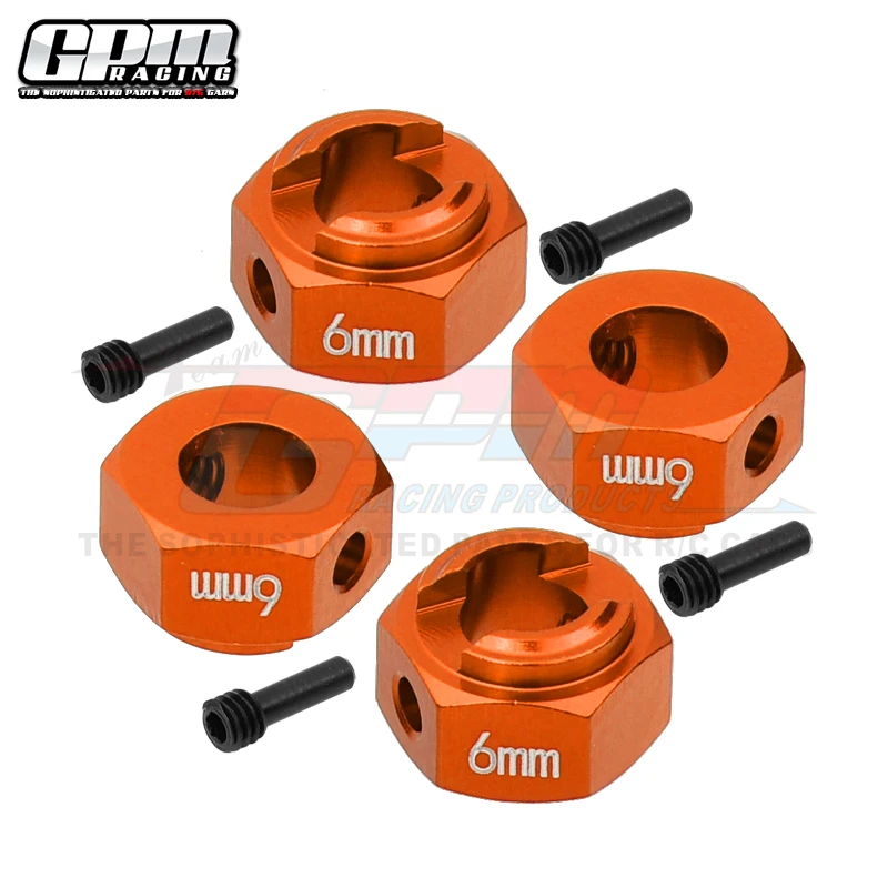 Шестигранные адаптеры из сплава GPM толщиной 6 мм для AXIAL 1/10 RBX10 Ryft Rock Bouncer AXI03005