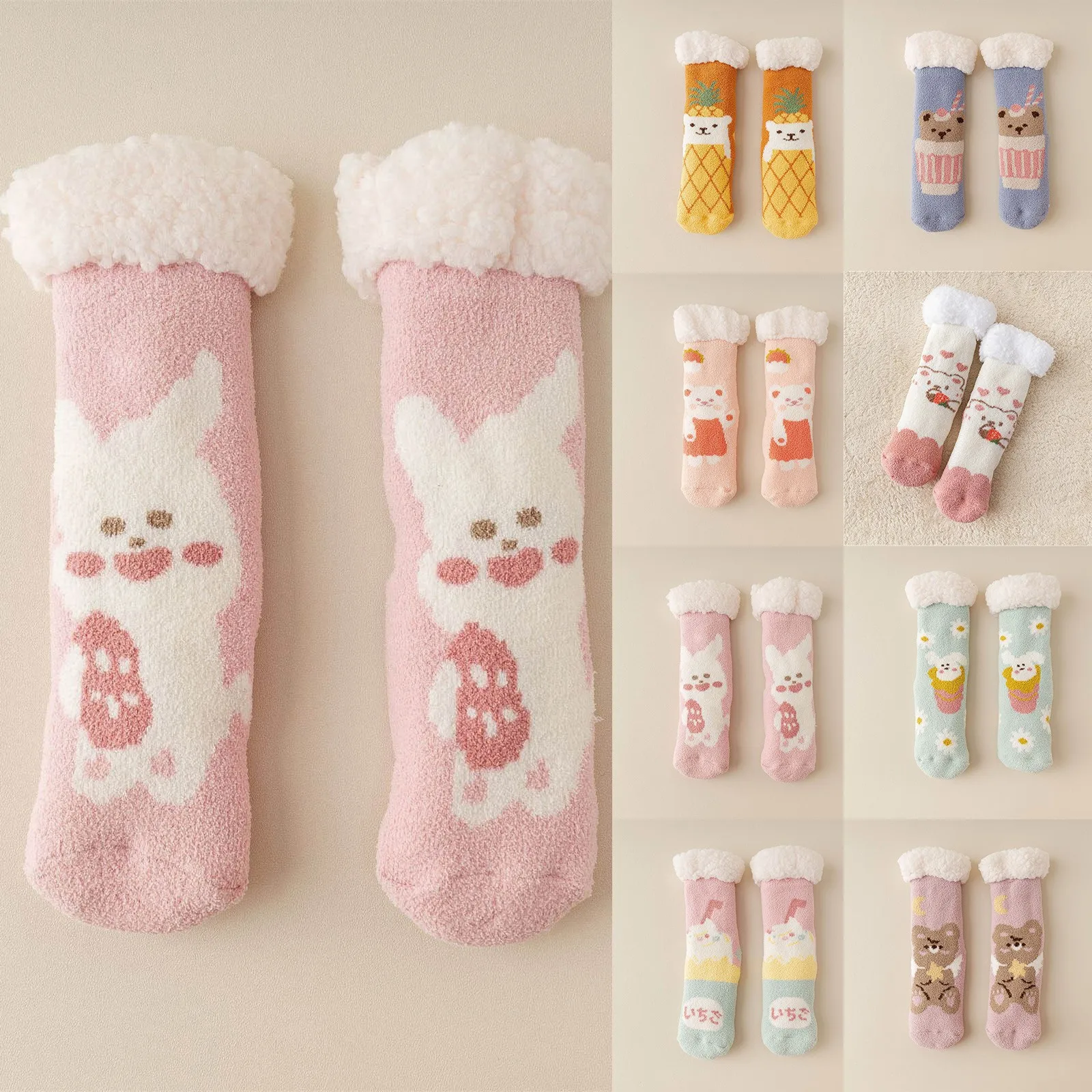 

Зимние шерстяные милые женские носки 3D, женские теплые носки в виде животных на Рождество, лидер продаж, женские носки, подарок на Рождество,...