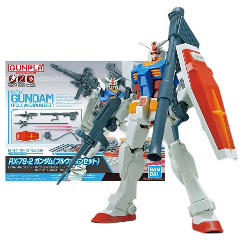 

Bandai Genuine Gundam Model Kit Anime Figure Eg Rx-78-2 Full Weapon Collection Gunpla Anime Action Figure Toys for Children