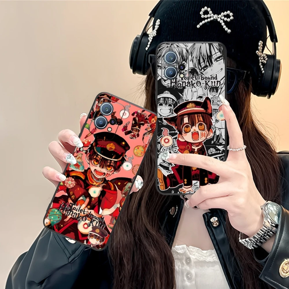 Умный чехол Hanako Kun для мобильного телефона Huawei P60 P50 P40 P30 P20 P10 P9 P8 Pro Lite Plus черный