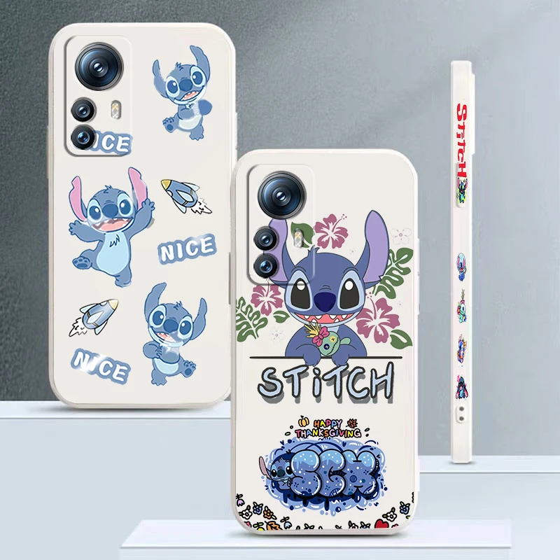 

Lilo Stitch Disney Anime Cute Phone Case For Xiaomi Mi 13 12S 12 12X 12T 11i 11T 11 10 10S Pro Lite Ultra 5G Liquid Left Rope