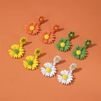 daisy earrings colorful small flower stud earrings summer beach jewelry gifts accessories