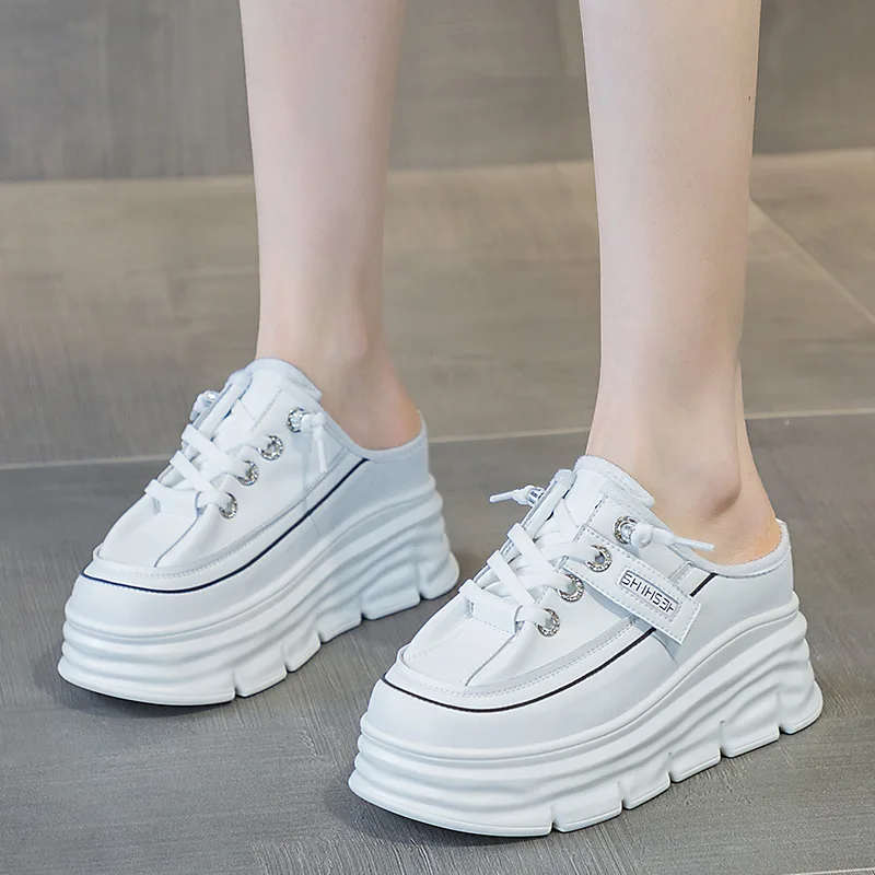 Женские босоножки на танкетке 8 см натуральная кожа повседневные сандалии