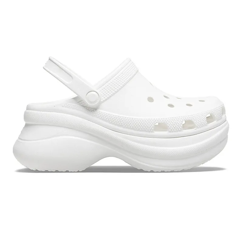 

Summer Clogs Sandals Women Thick Sole High Heels Cover-Toes Work Shoes Outdoor Non-Slip Beach Hole Slides 2022 New Slippers