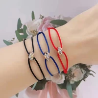 new hot stainless steel bracelet mini 3 small circle metal tiny rope hand chain adjustable size bracelet 2022 man women jewelry
