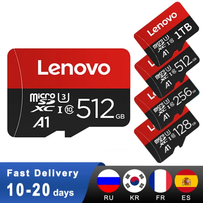 

Original Lenovo Micro SD Card 256GB 128GB Mini SD Card 256GB Memory Card 64GB High Speed 16gb 32gb 512G Class10 TF Flash Card