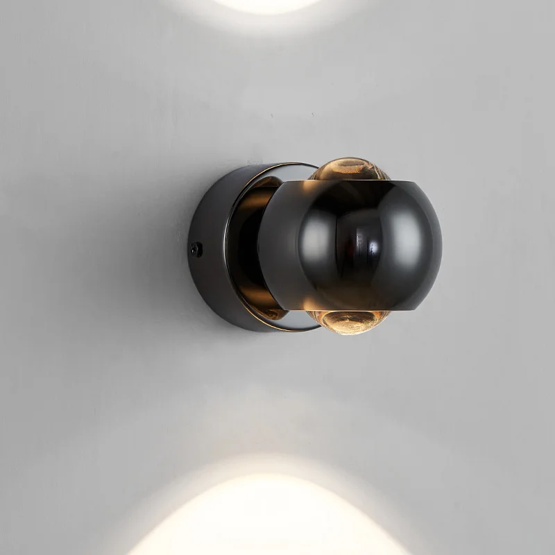 

Nordic simple bedroom bedside lamp rotatable wall lamp living room study background wall creative up and down luminous