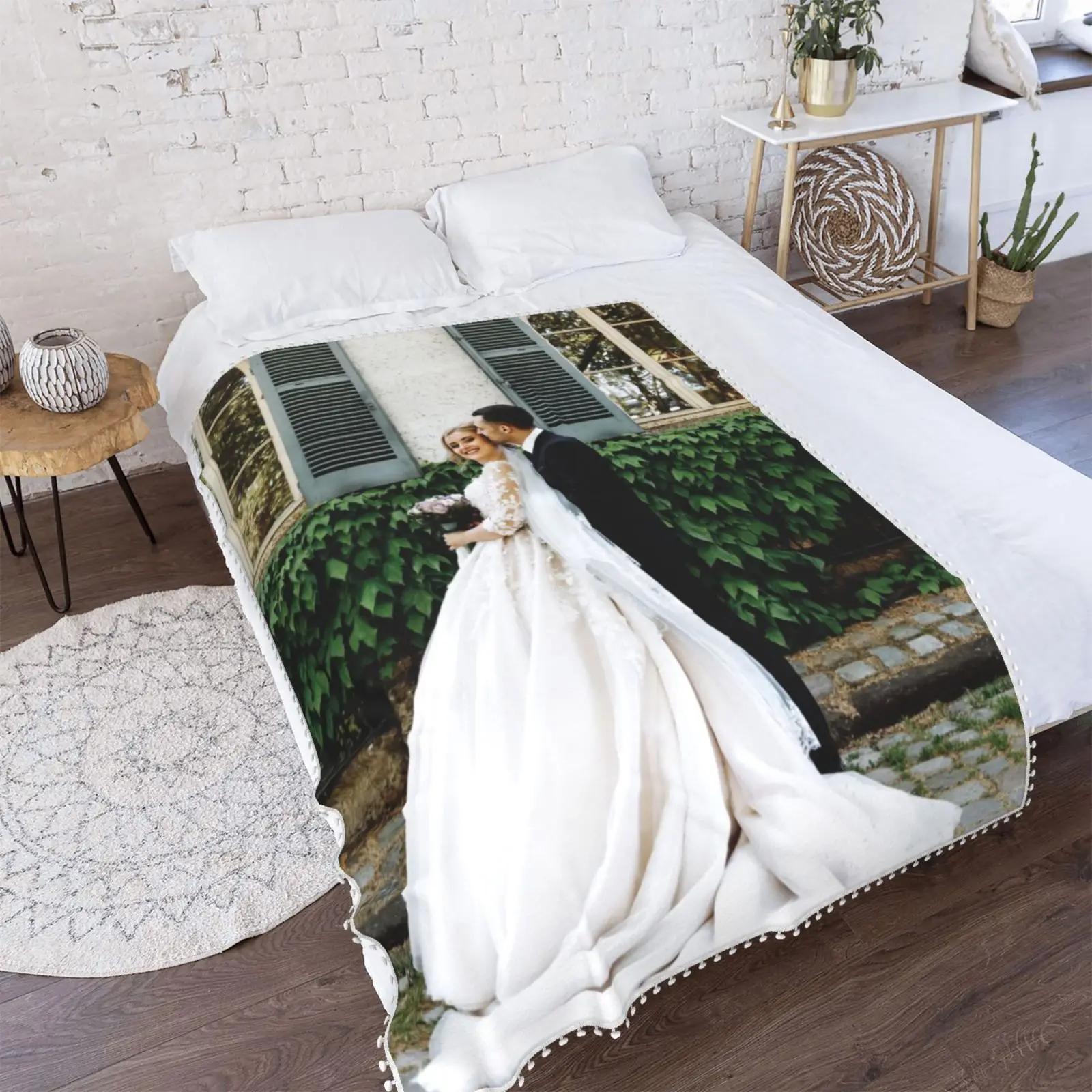 

Custom Your Picture Blanket Personalized Wedding Throw Wedding Gift