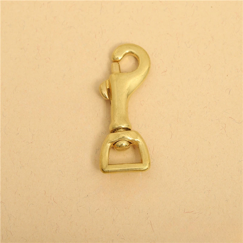 1x латунный болт карабин поворотный крючок с проушиной для омаров кожаная сумка