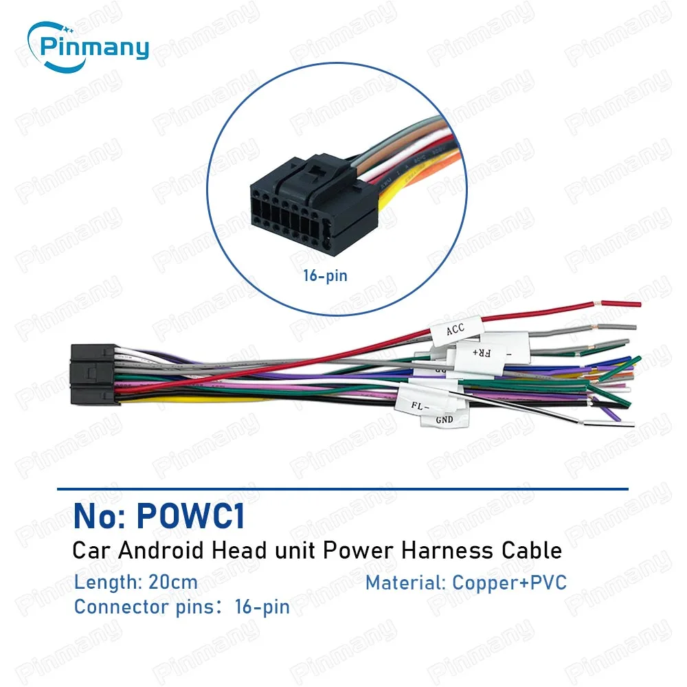 

Автомобильная навигация, адаптер для радиокабеля, головное устройство Android, 16-контактный аудио динамик, жгут проводов, разъем розетки