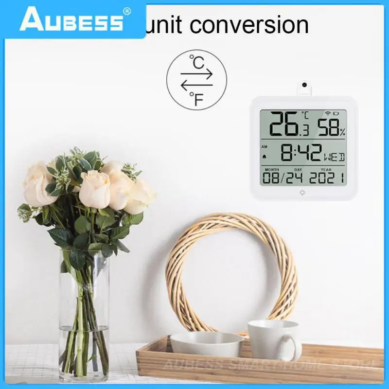 

Voice Control Indoor Hygrometer Indoor Support Alexa Google Home Hygrometer Thermometer Smart Life Temperature Humidity Sensor