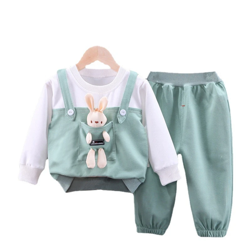 

New Spring Autumn Baby Girls Clothes Suit Children Fashion T-Shirt Pants 2Pcs/Sets Toddler Casual Cotton Costume Kids Tracksuits