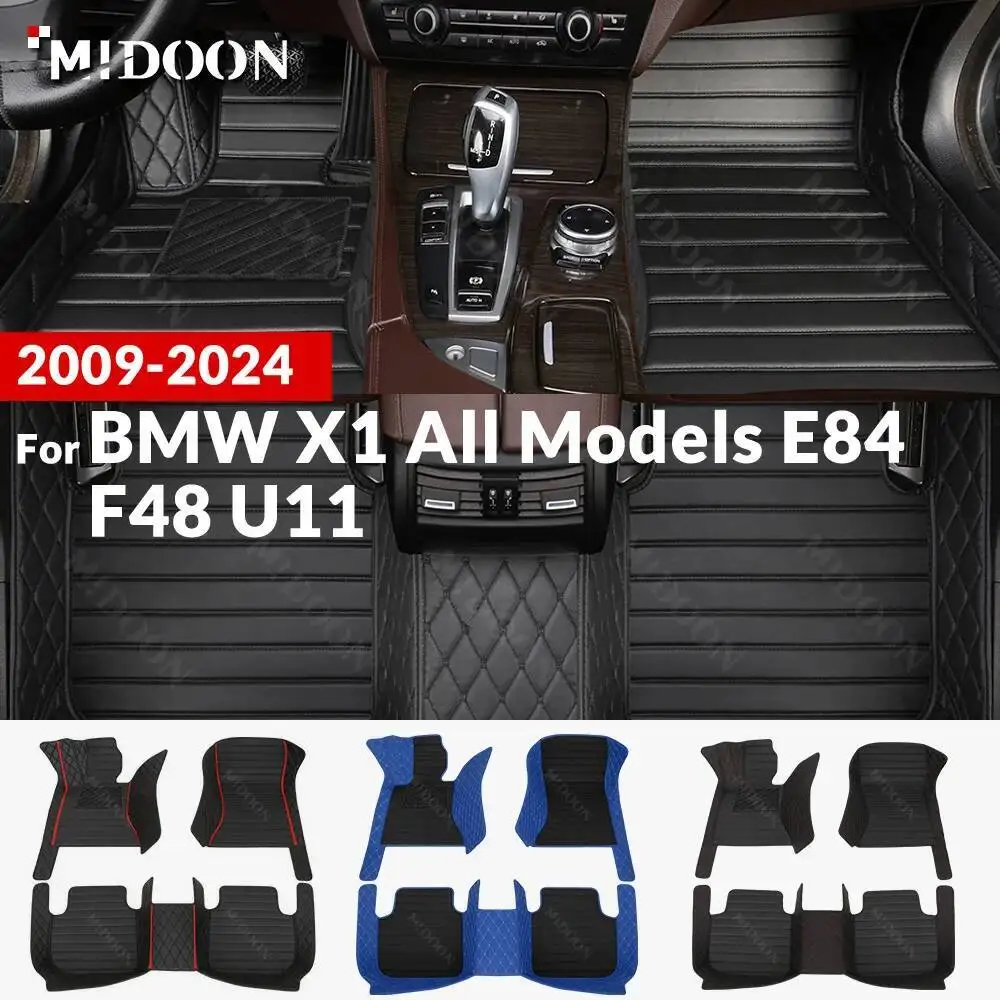 Фото Новые стили! Для BMW X1 всех моделей E84 F48 U11 2009-2024 23 22 21 20 автомобильный напольный коврик на заказ, автомобильный ковер, аксессуары для интерьера №1