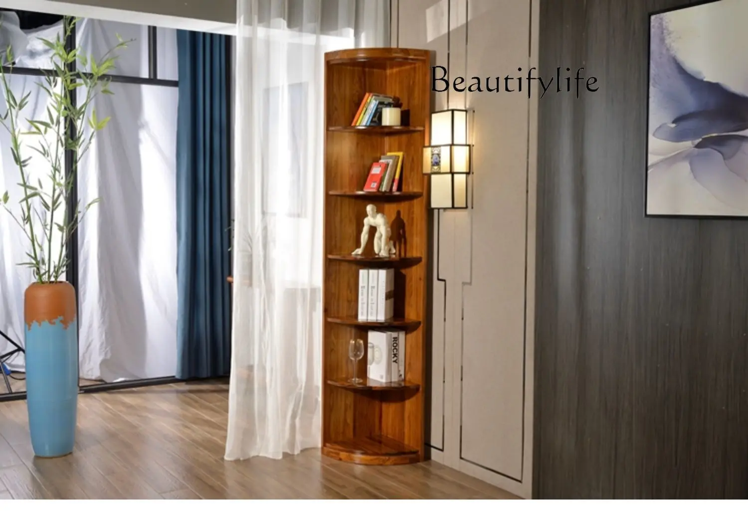 Скандинавский стиль роскошный деревянный треугольный винный шкаф Ugyen из массива