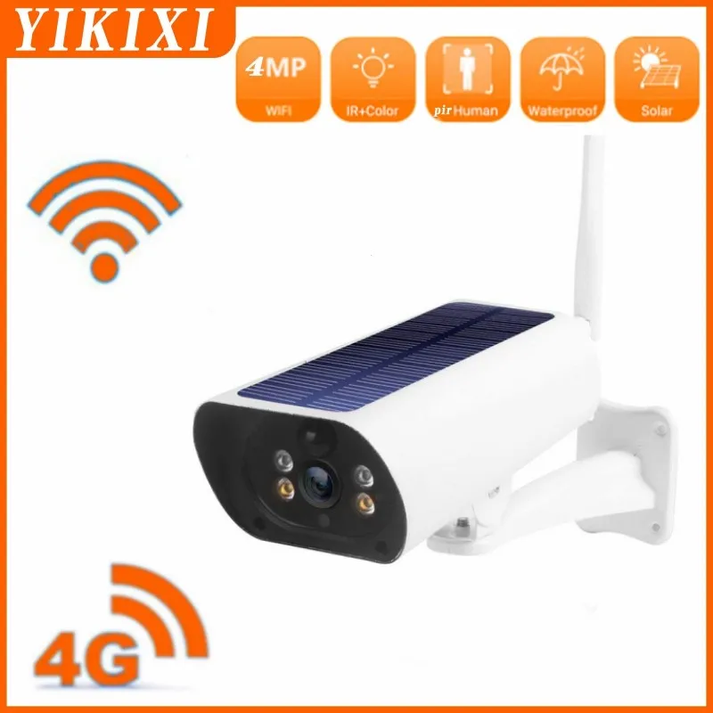 

4G SIM/wifi Солнечная камера ip wifiTwo-way аудио IP67 PIR инфракрасная сигнализация защита безопасности солнечная панель ip-камера Экшн-камера espia