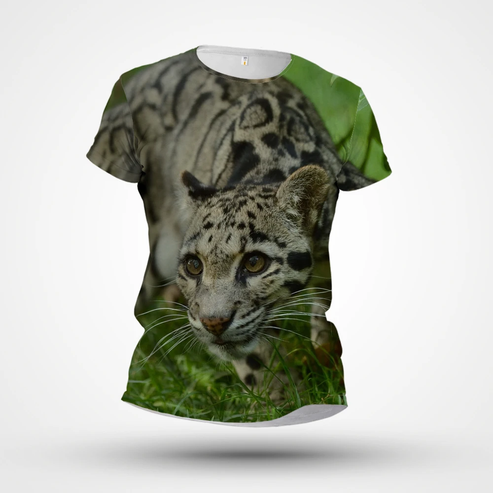 

2023 New Animal T-shirt 3D Printed Tiger Pattern Short Sleeve Customized Factory Direct Summer Leisure Sports Tight Top