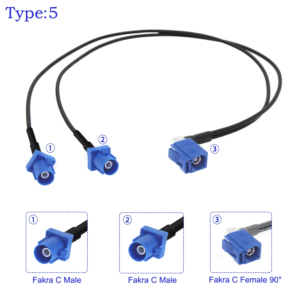 

RFDOTOP BT1334-RG174 разветвитель Fakra C