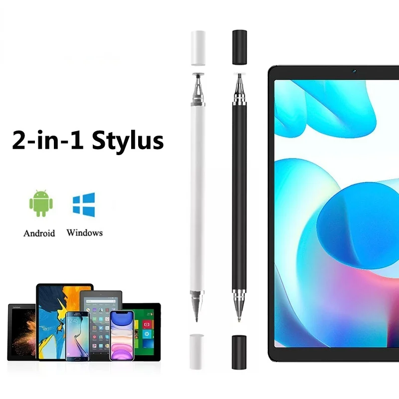 

Universal 2 in 1 Stylus Pen For Realme Pad2 10.4 mini 8.7 Accessories Drawing Tablet Capacitive Screen Touch Pen