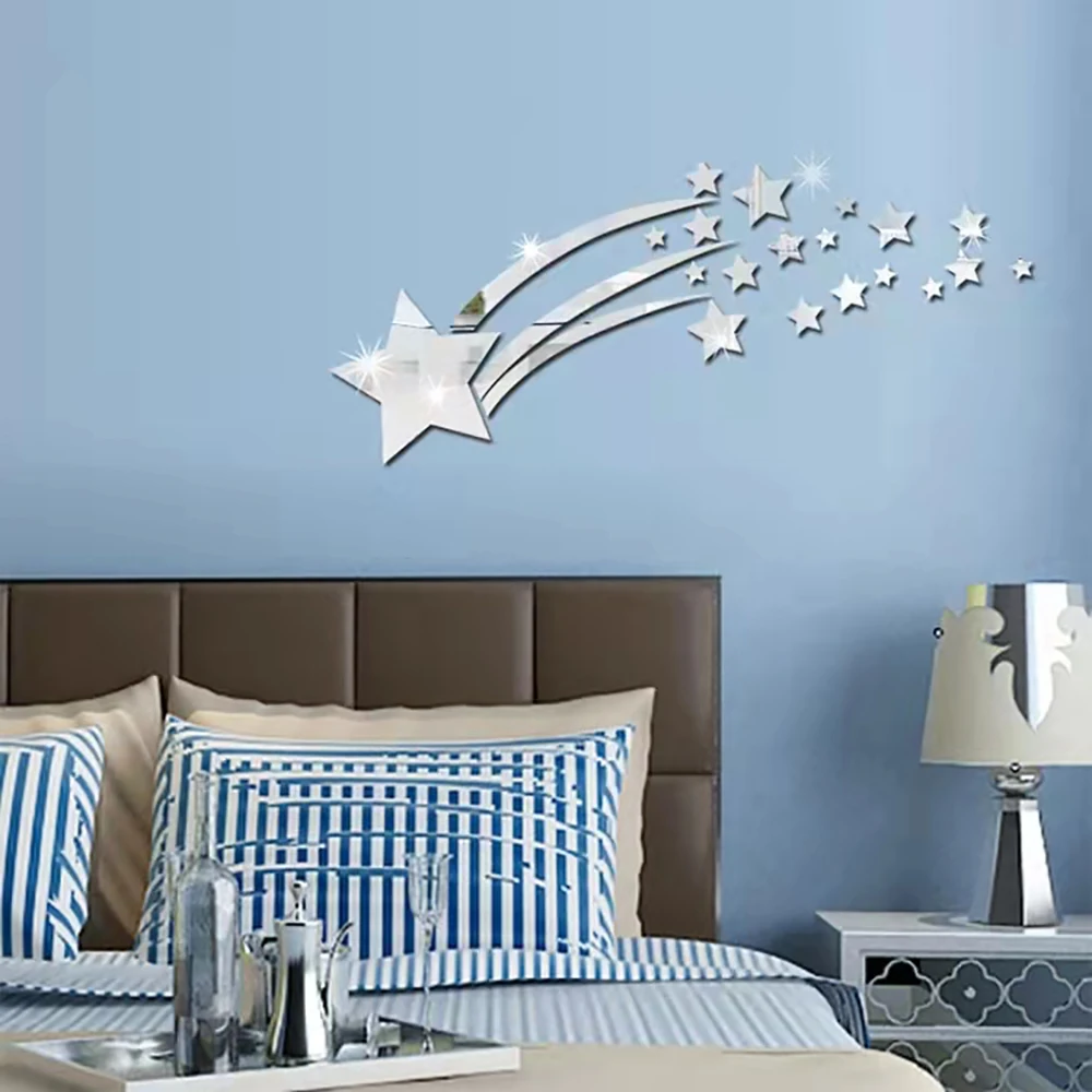 

Meteor Shower Room Decor Home Decor Wall Stickers Mirror DIY For Bedroom Aesthetic 3D Acrylic Self-adhesive Decorative