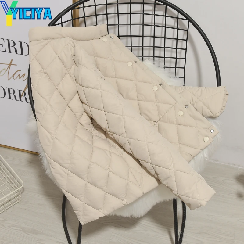 YICIYA Autumn Winter Jackets 2023 Woman Thin Solid Coats Wear Short Office Lady Casual Streetwear Outerwear Female Clothing Y2k