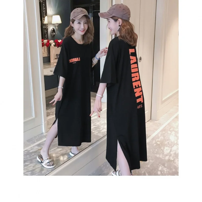 

Women's Half-sleeved Tea Loose Half-sleeved Long One-piece
